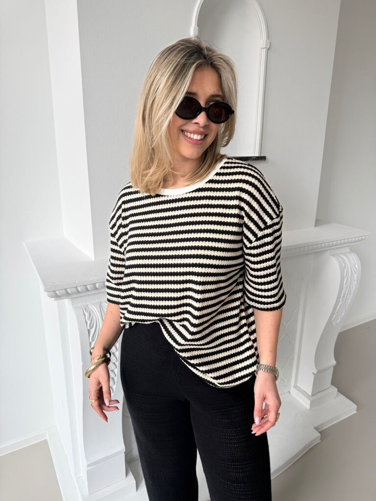 Lilly T-shirt black/white