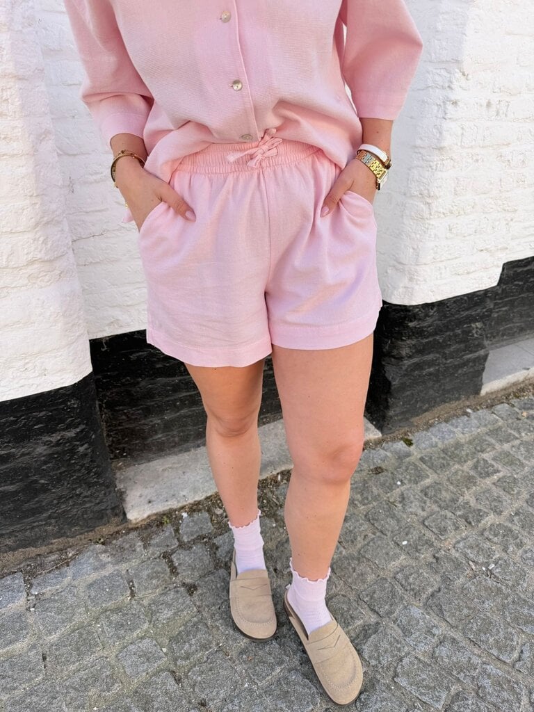 Global waffle short pink