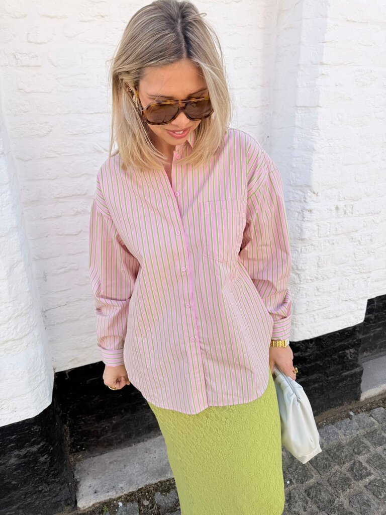 Jamie shirt green/pink