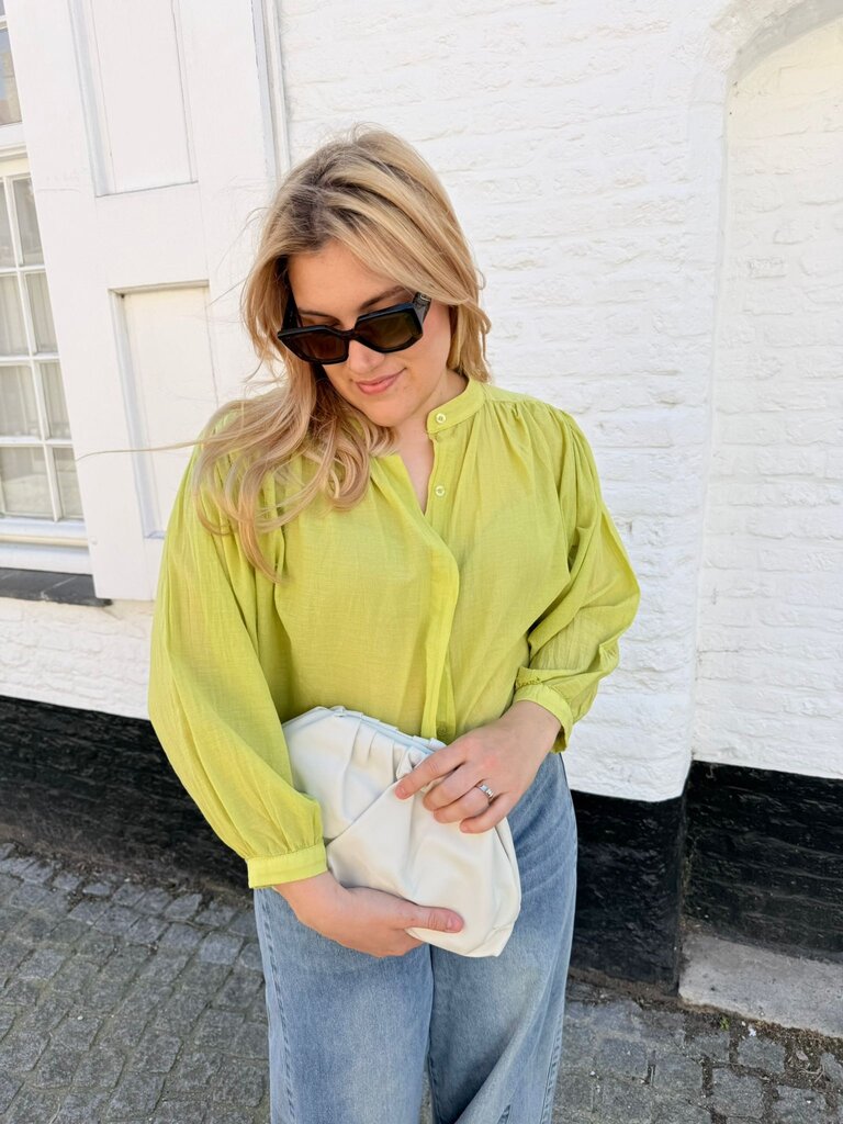 Louisa blouse lime green