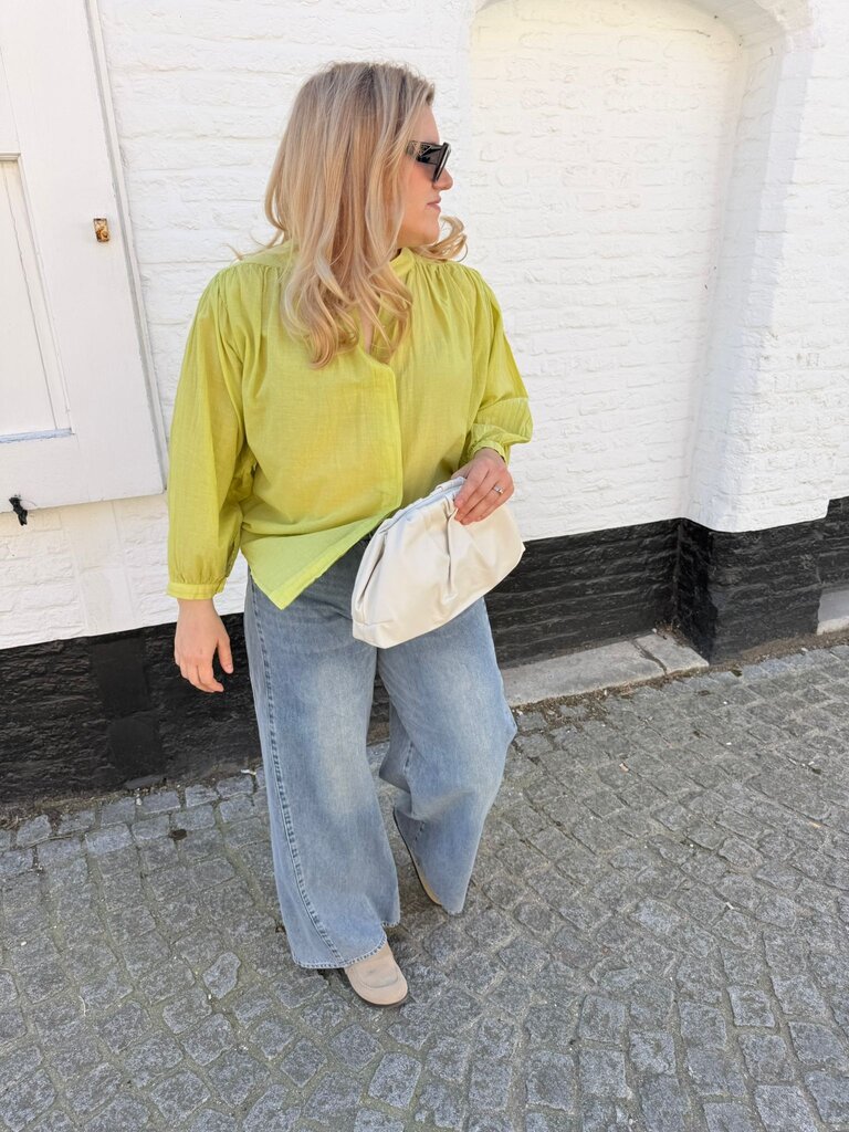 Louisa blouse lime green