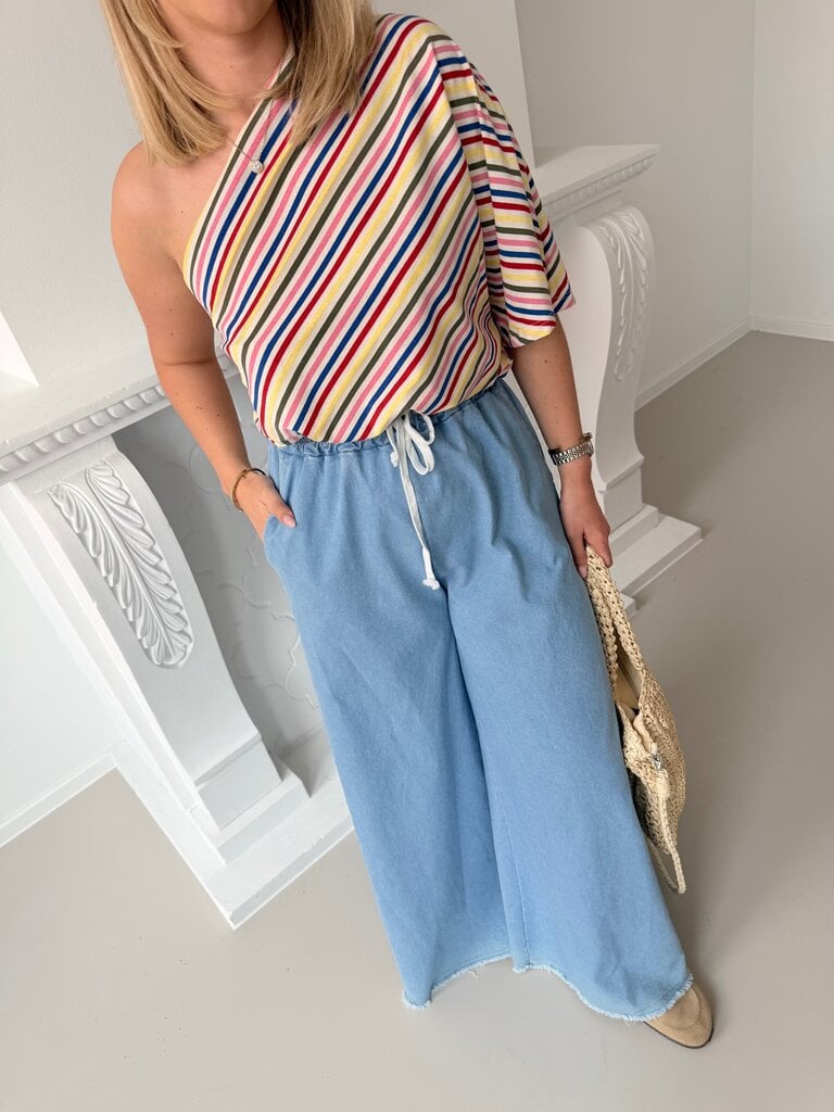Posy one shoulder top multi TU
