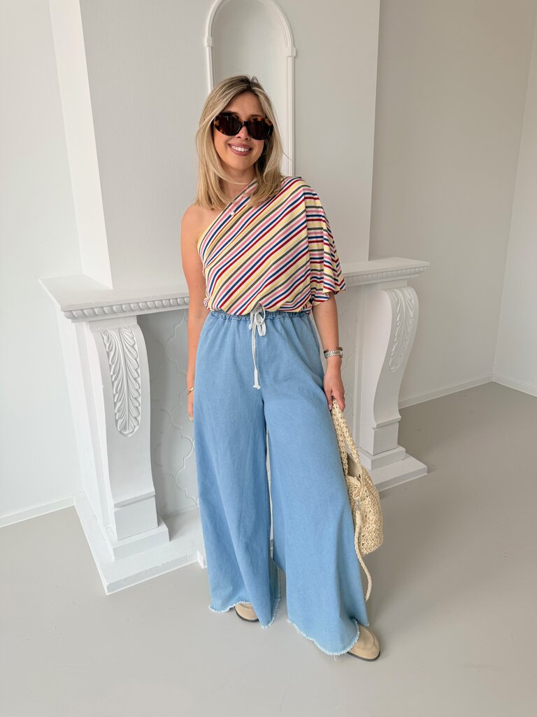 Posy one shoulder top multi TU