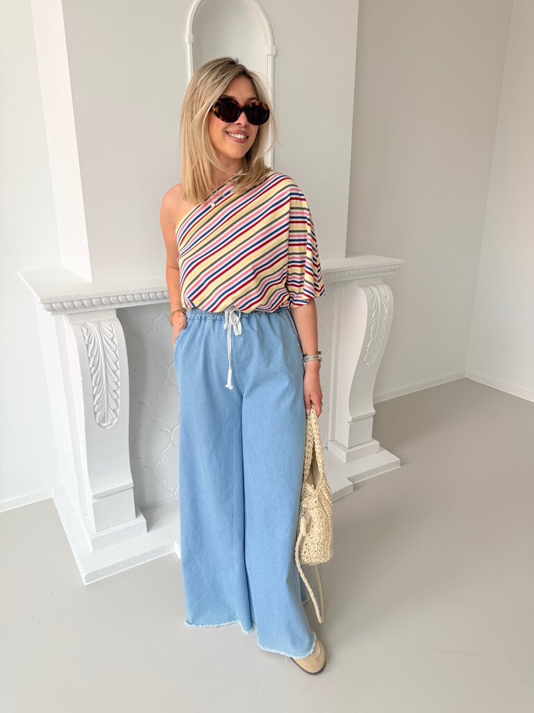 Posy one shoulder top multi TU