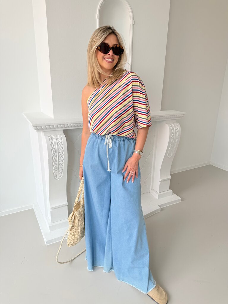 Posy one shoulder top multi TU