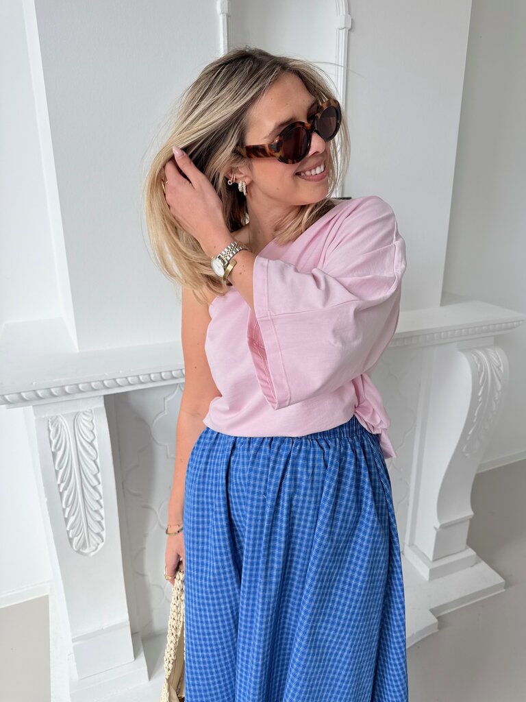 Posy one shoulder top pink TU