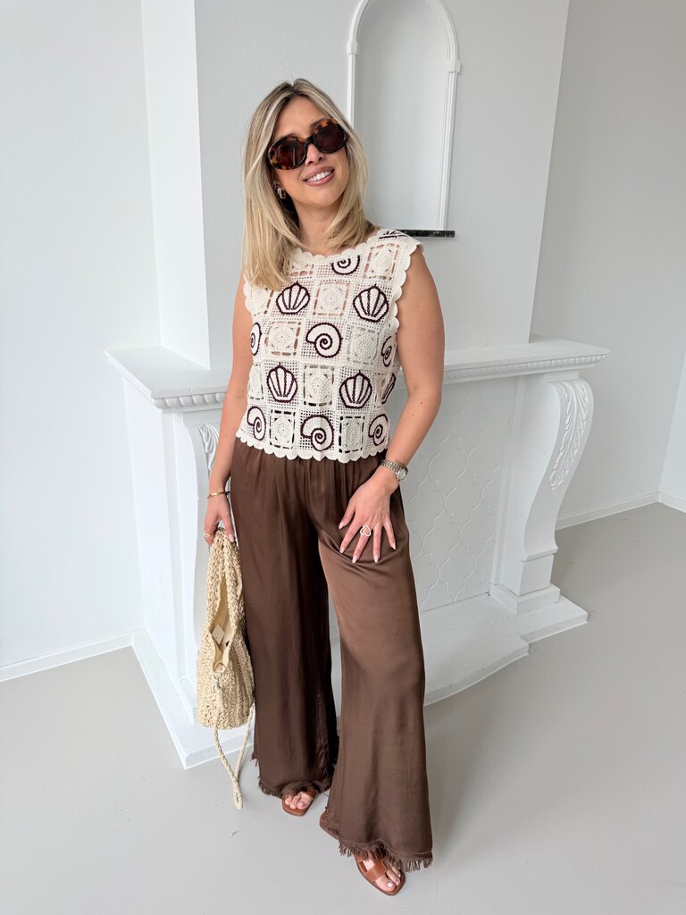 Shell top ecru