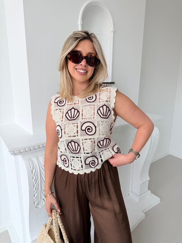 Shell top ecru