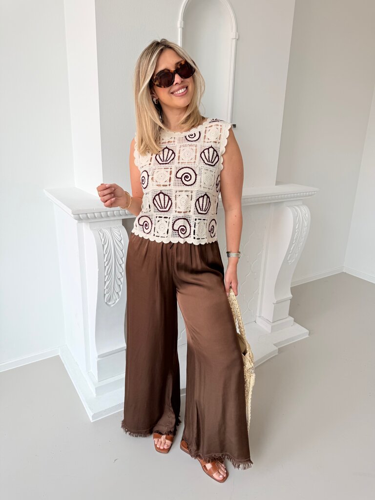 Shell top ecru