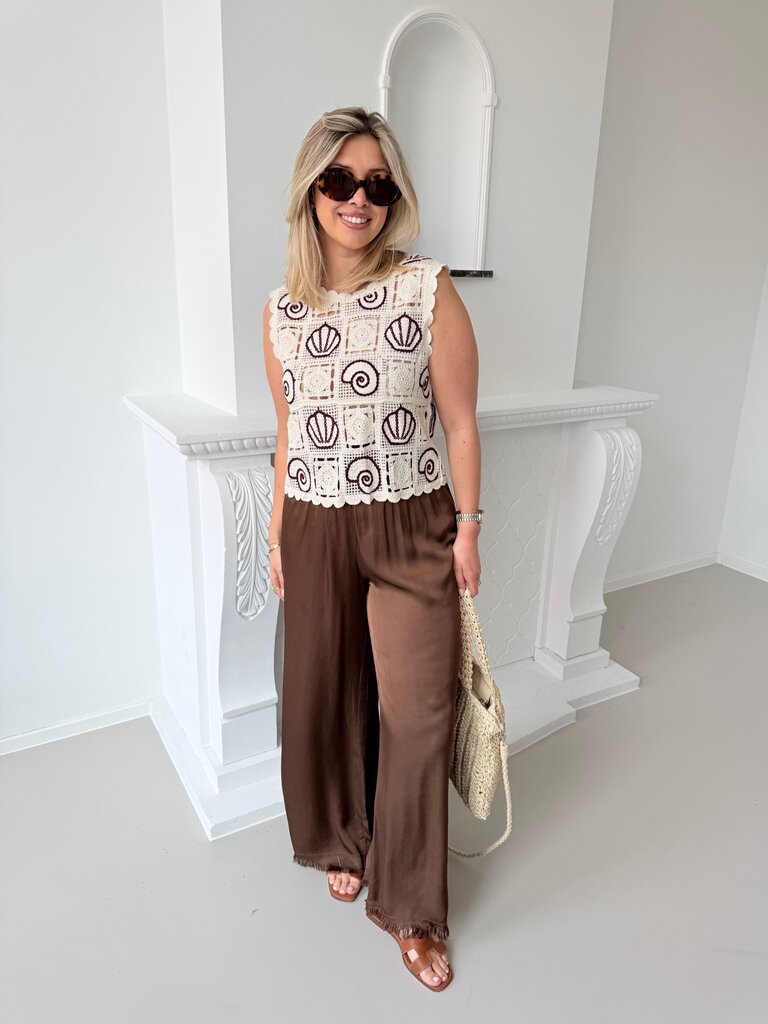 Shell top ecru