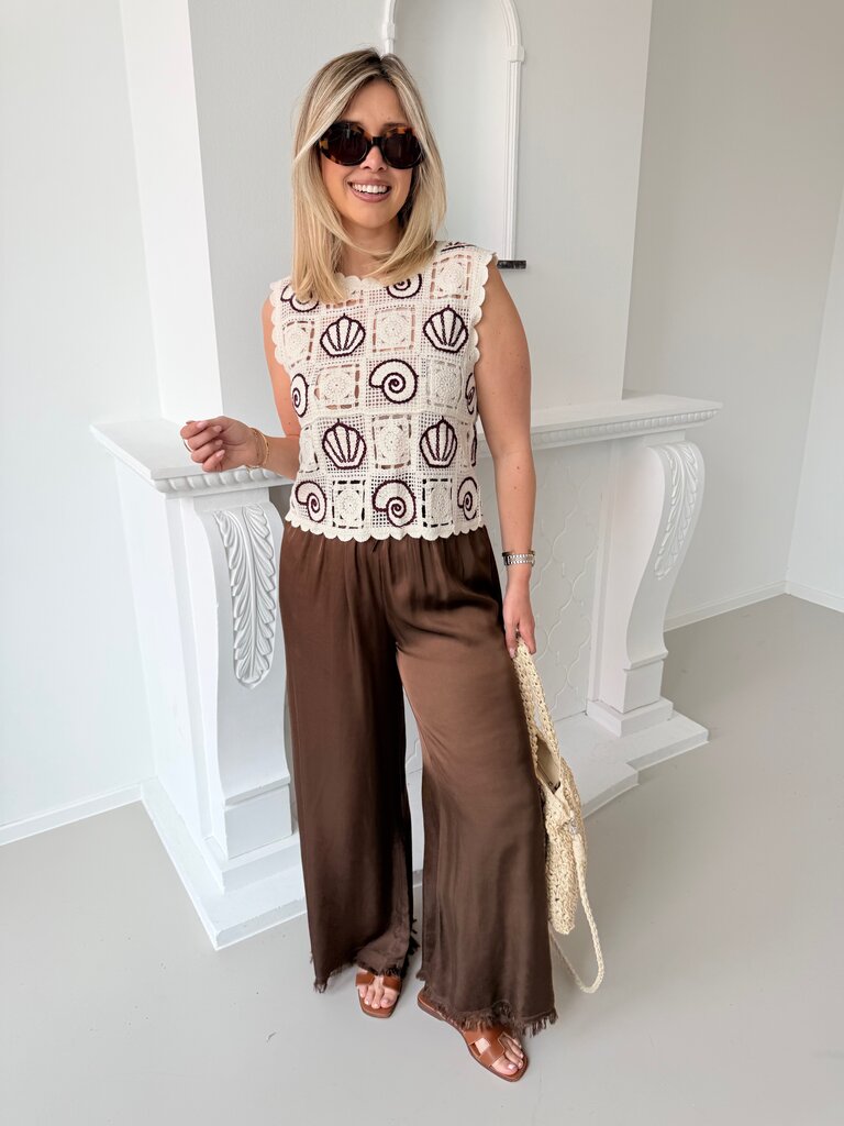 Shell top ecru