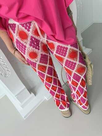 Stella pantalon orange/fuchsia