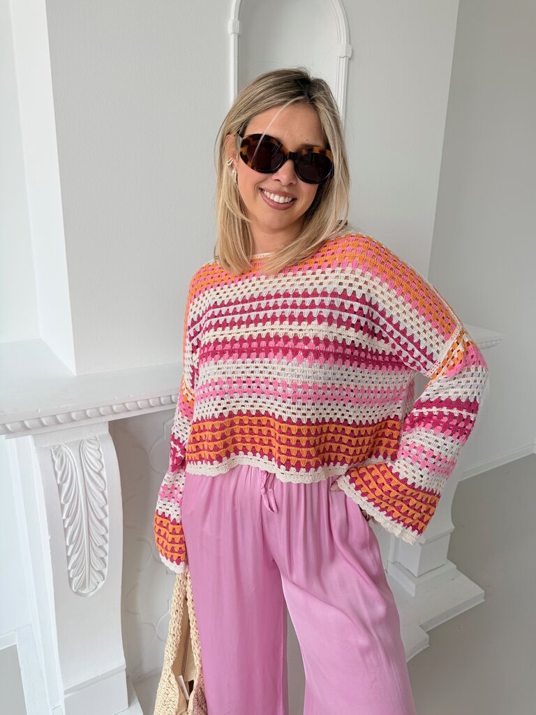 Izza top pink/orange