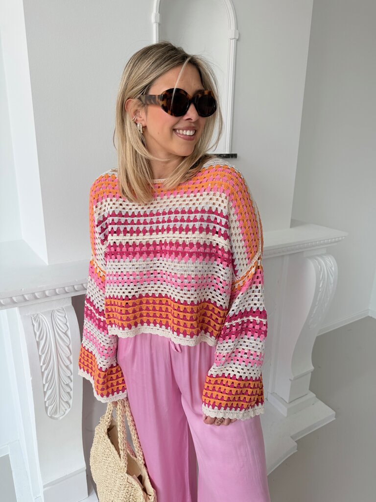 Izza top pink/orange