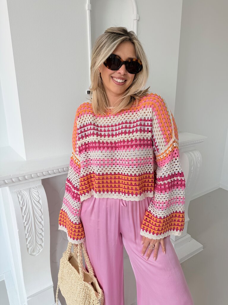 Izza top pink/orange