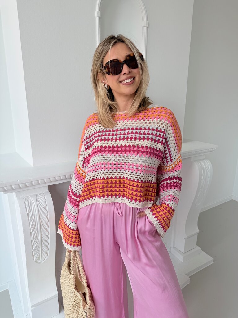 Izza top pink/orange