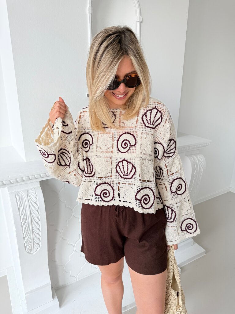 Sea shell top ecru