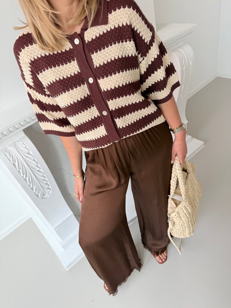 Janouk knitted top brown/ecru