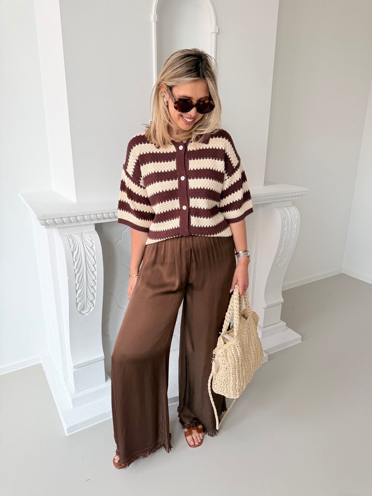 Janouk knitted top brown/ecru