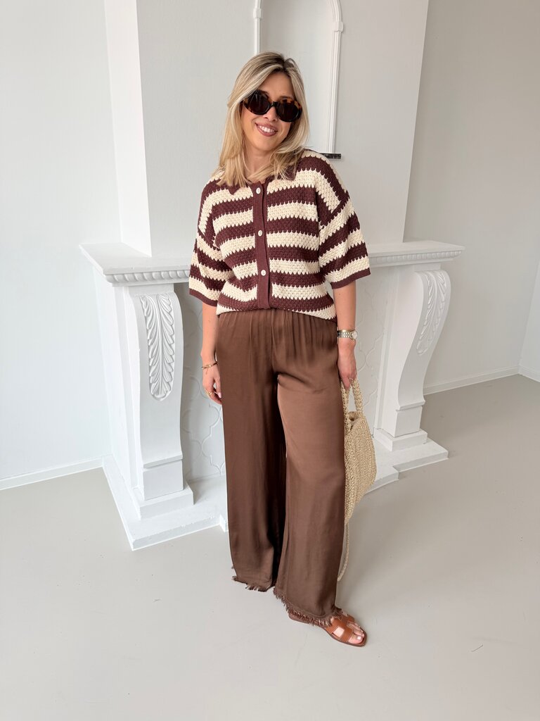 Janouk knitted top brown/ecru