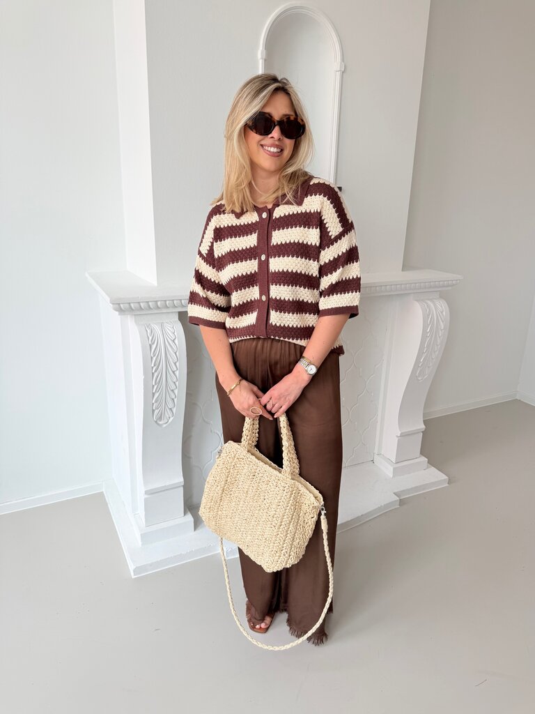 Janouk knitted top brown/ecru