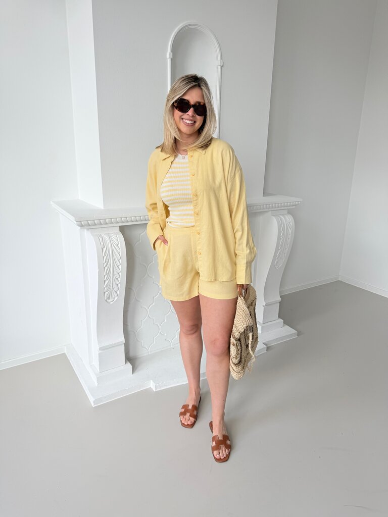Aya top ecru/yellow