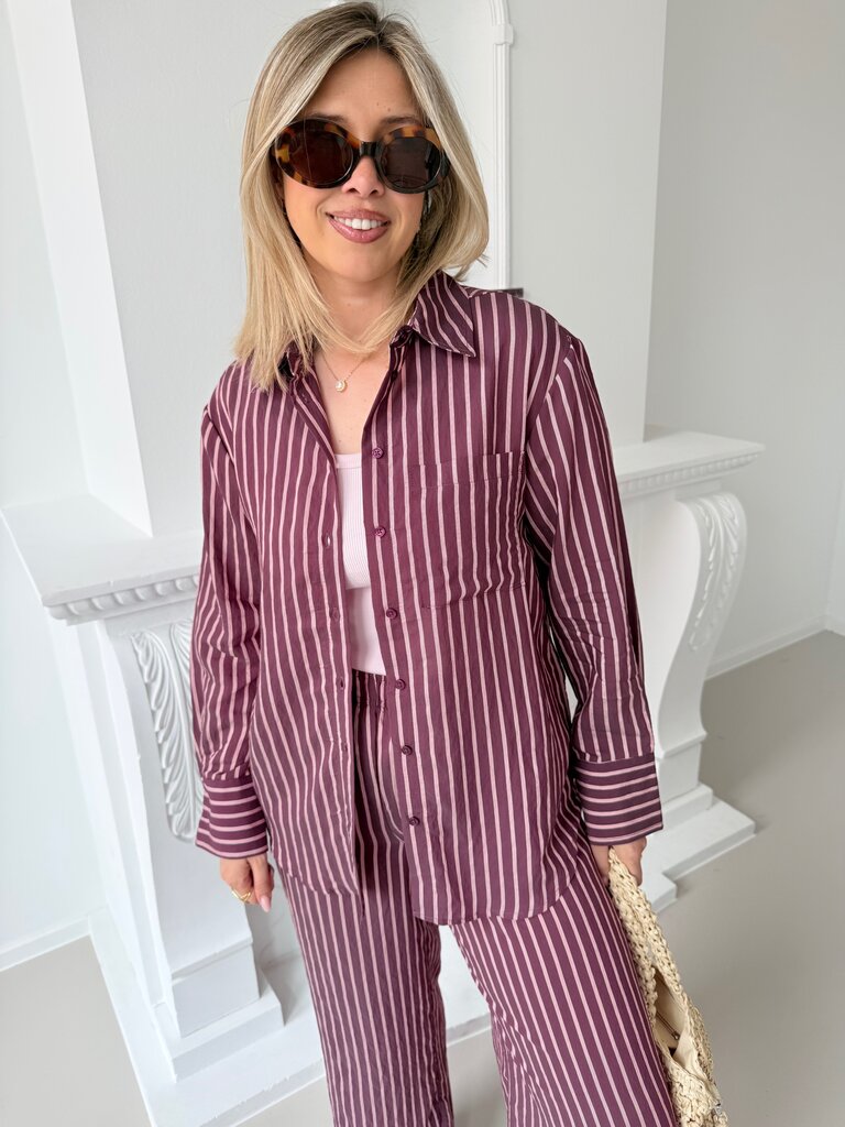 Meldola shirt burgundy