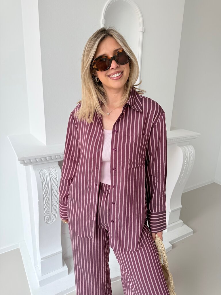 Meldola shirt burgundy