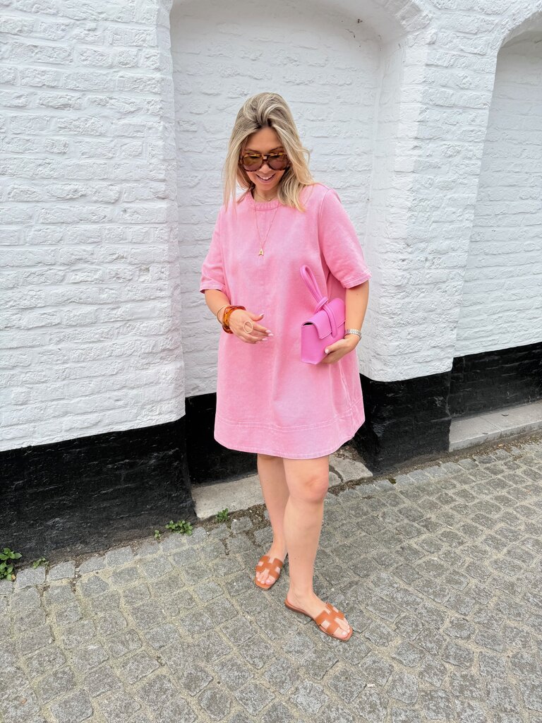 Zora jeans dress pink