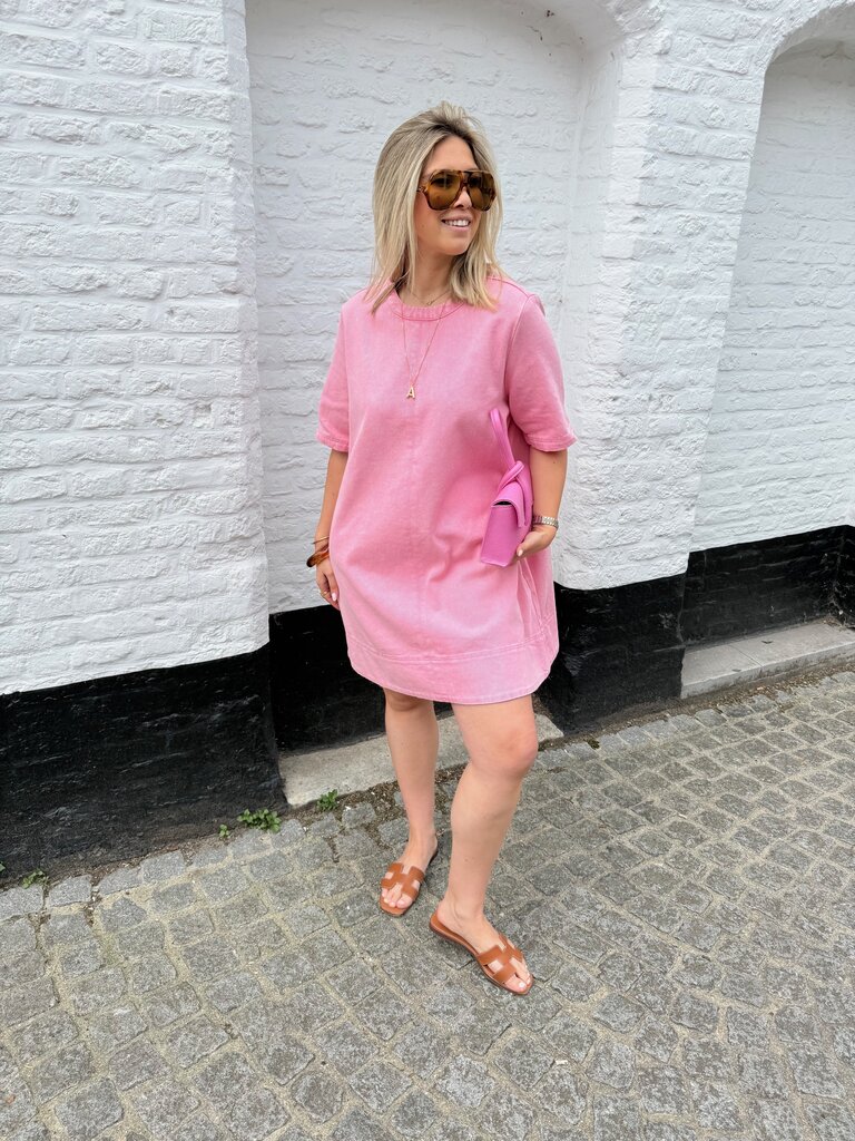 Zora jeans dress pink