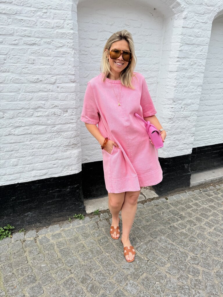 Zora jeans dress pink