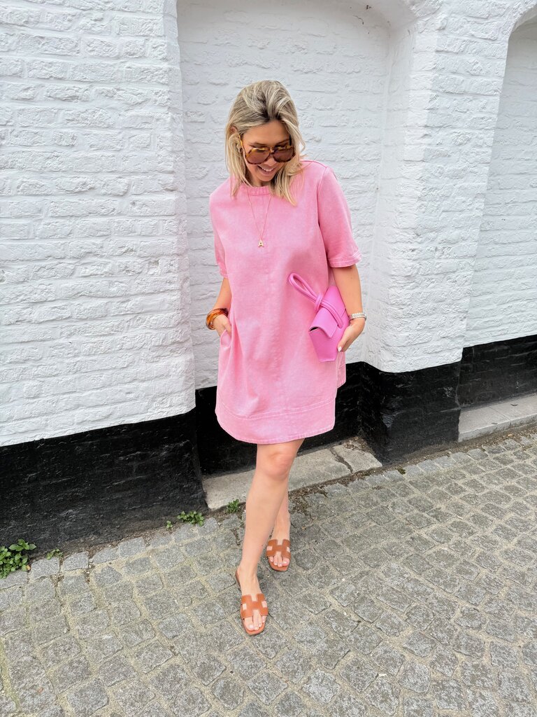Zora jeans dress pink