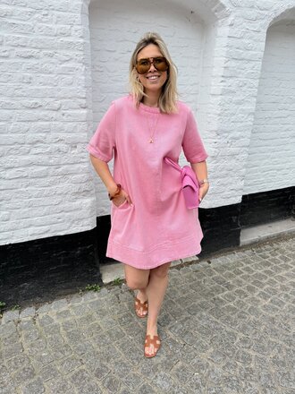 Zora jeans dress pink