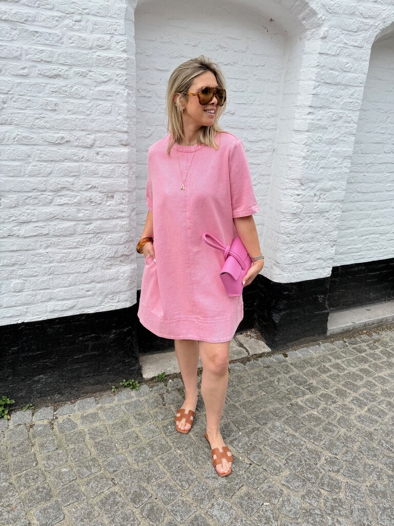 Zora jeans dress pink