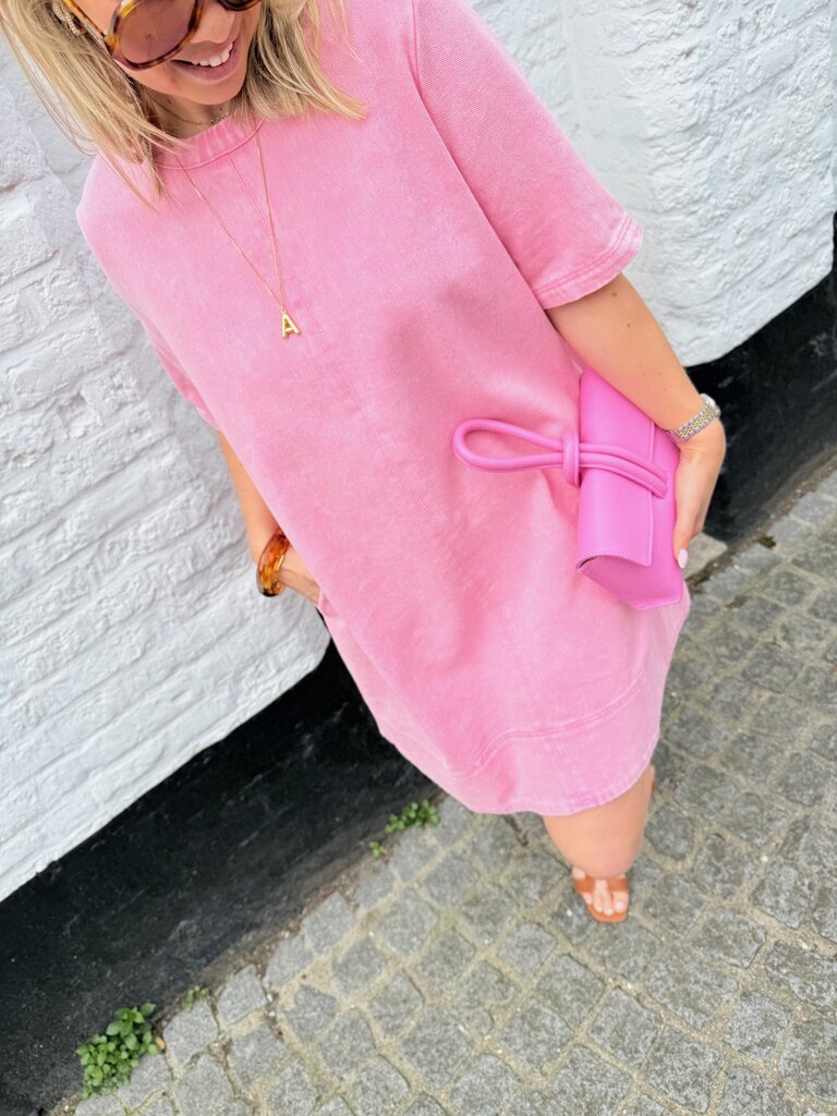Zora jeans dress pink