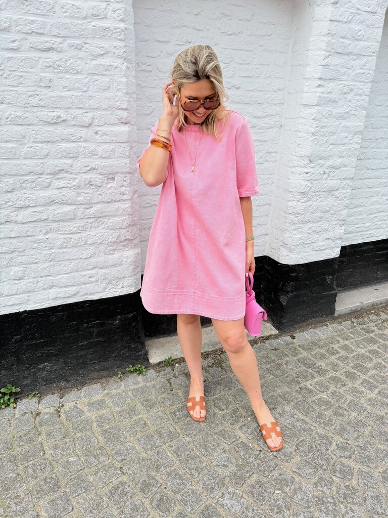 Zora jeans dress pink