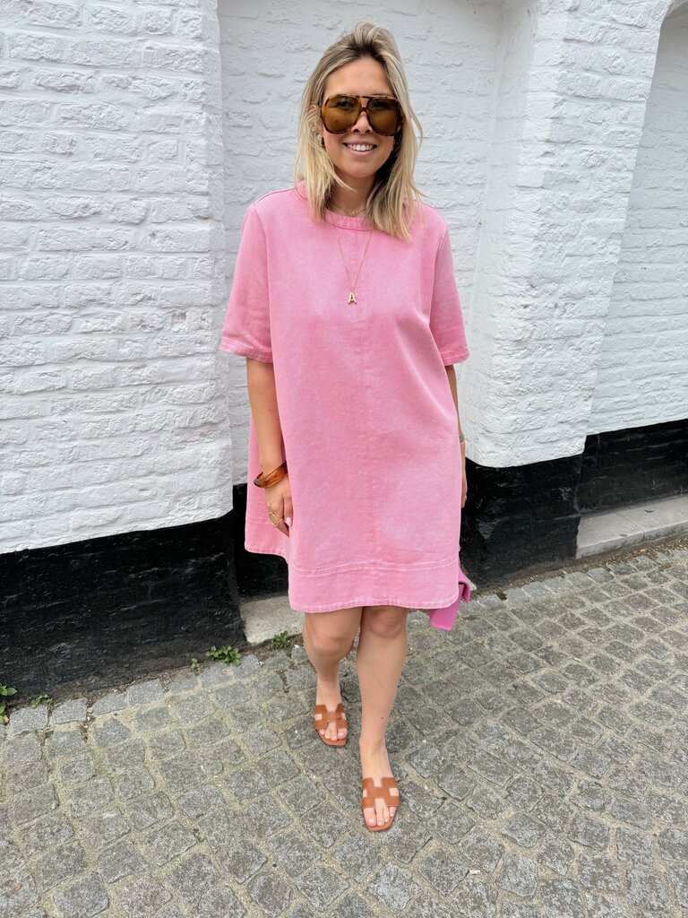 Zora jeans dress pink