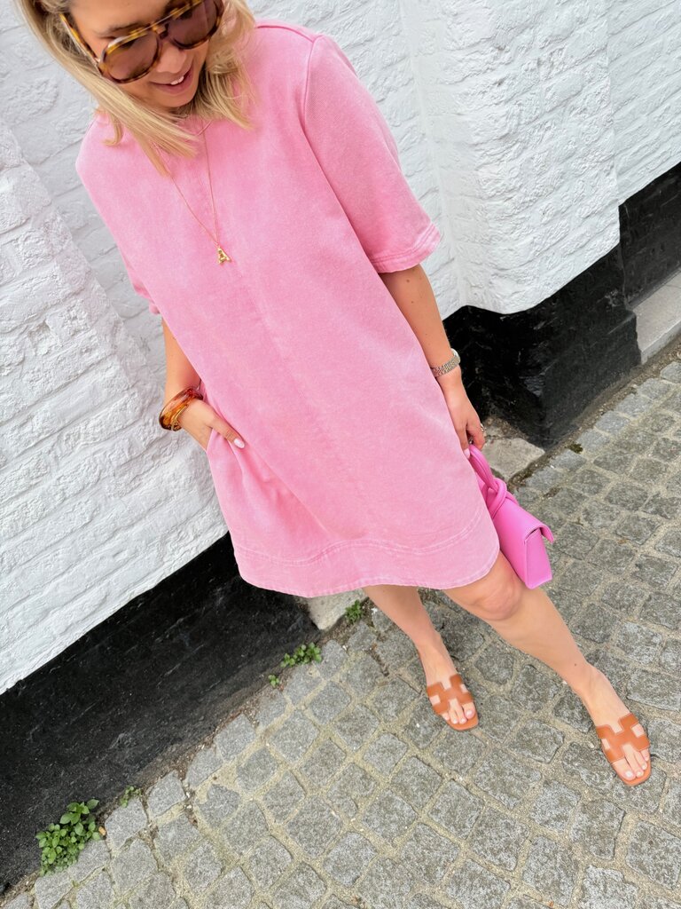 Zora jeans dress pink