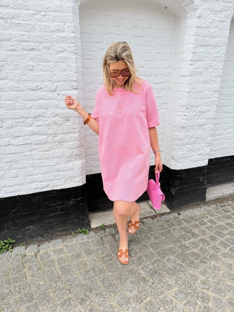Zora jeans dress pink