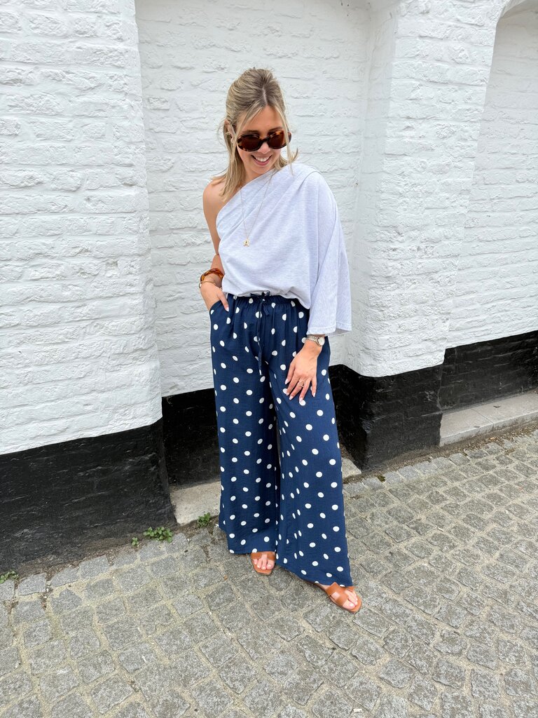 Posy one shoulder top grey TU