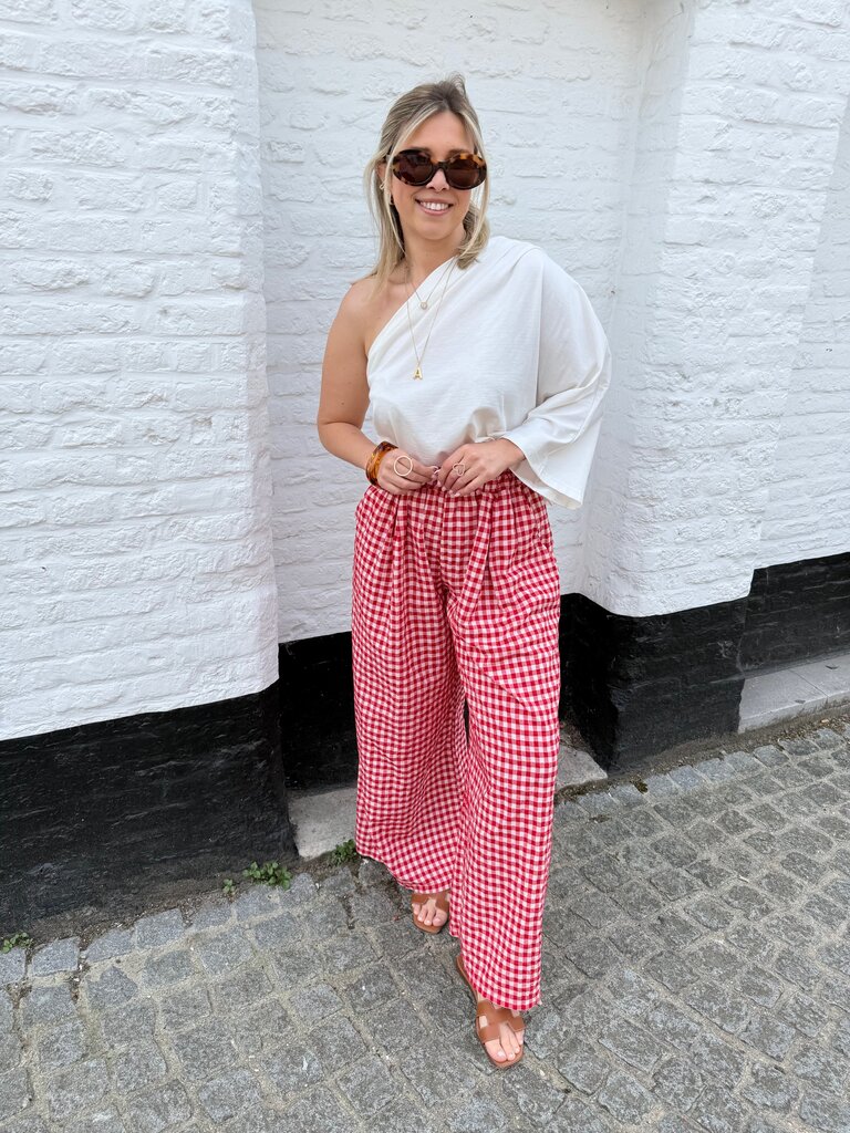 Vichy pantalon red