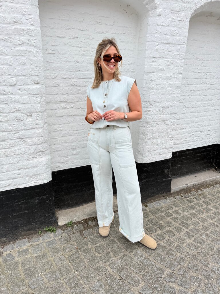 Gilly gilet jeans light blue