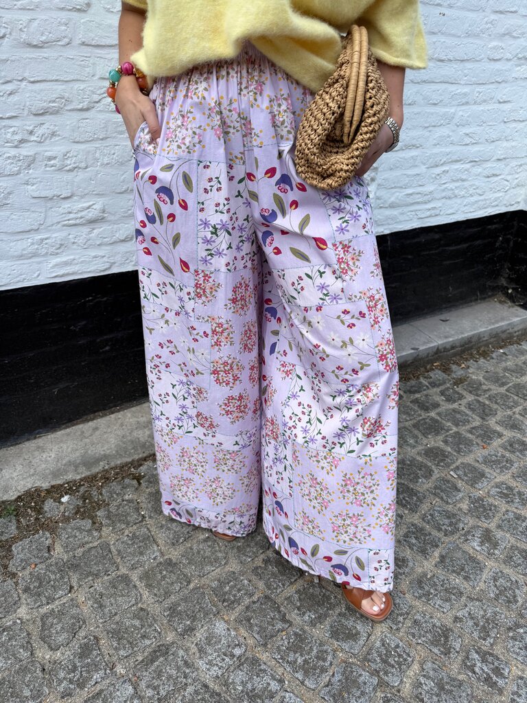 Flower pantalon lilac