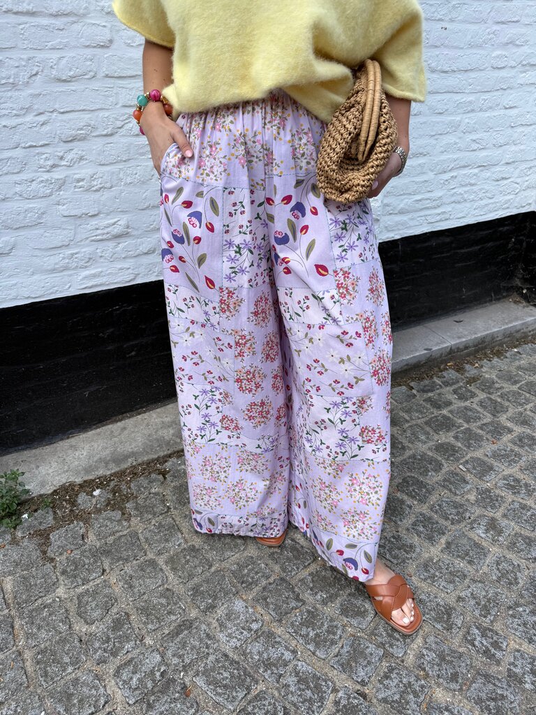 Flower pantalon lilac