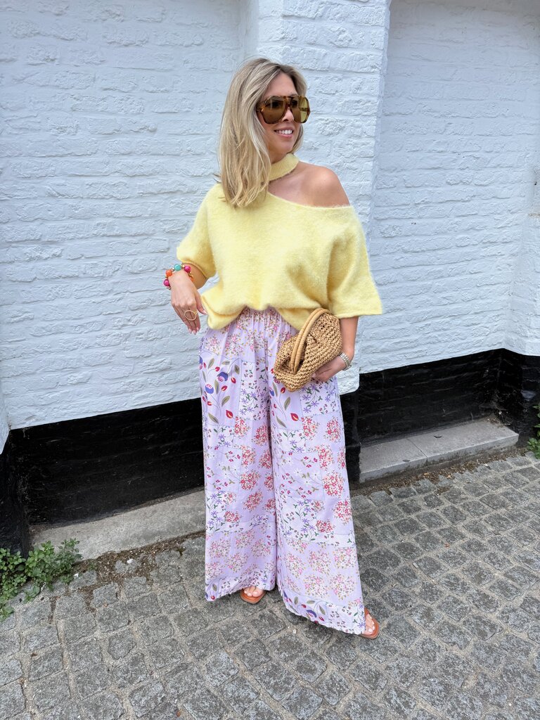 Flower pantalon lilac