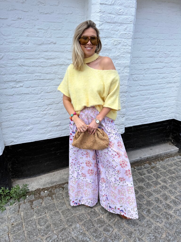 Flower pantalon lilac