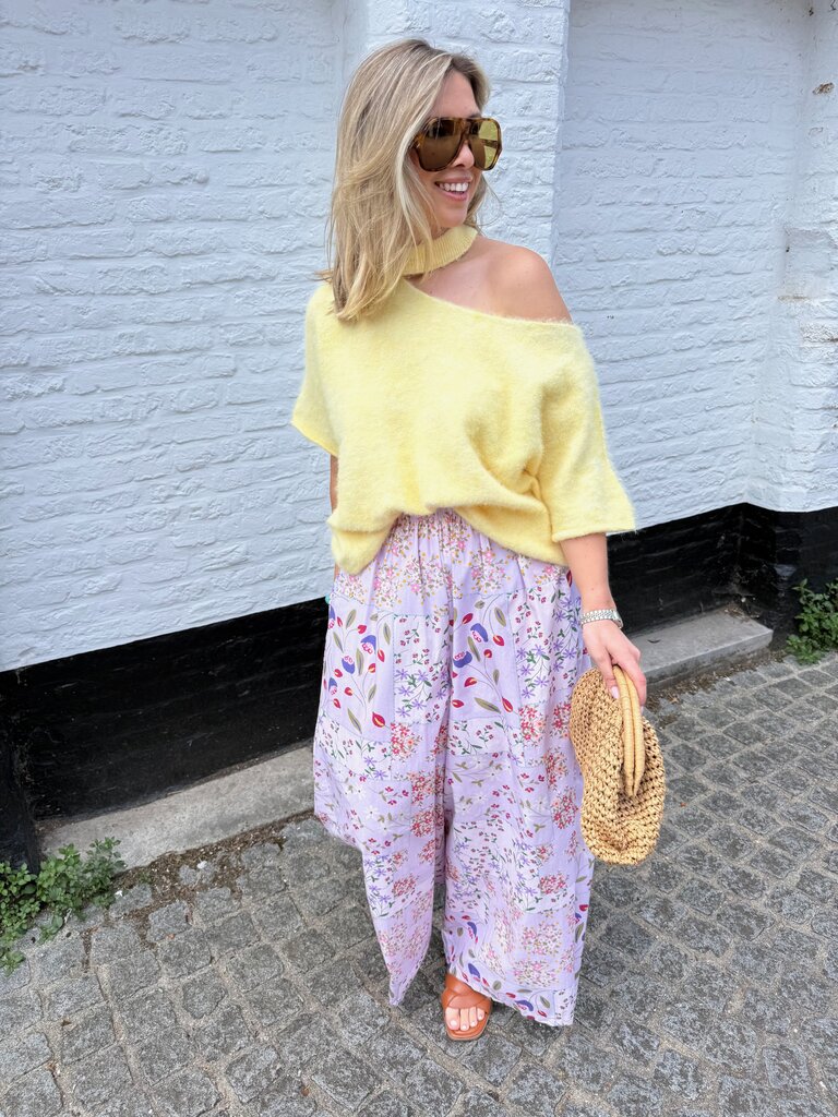 Flower pantalon lilac