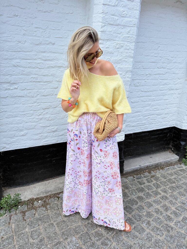 Flower pantalon lilac