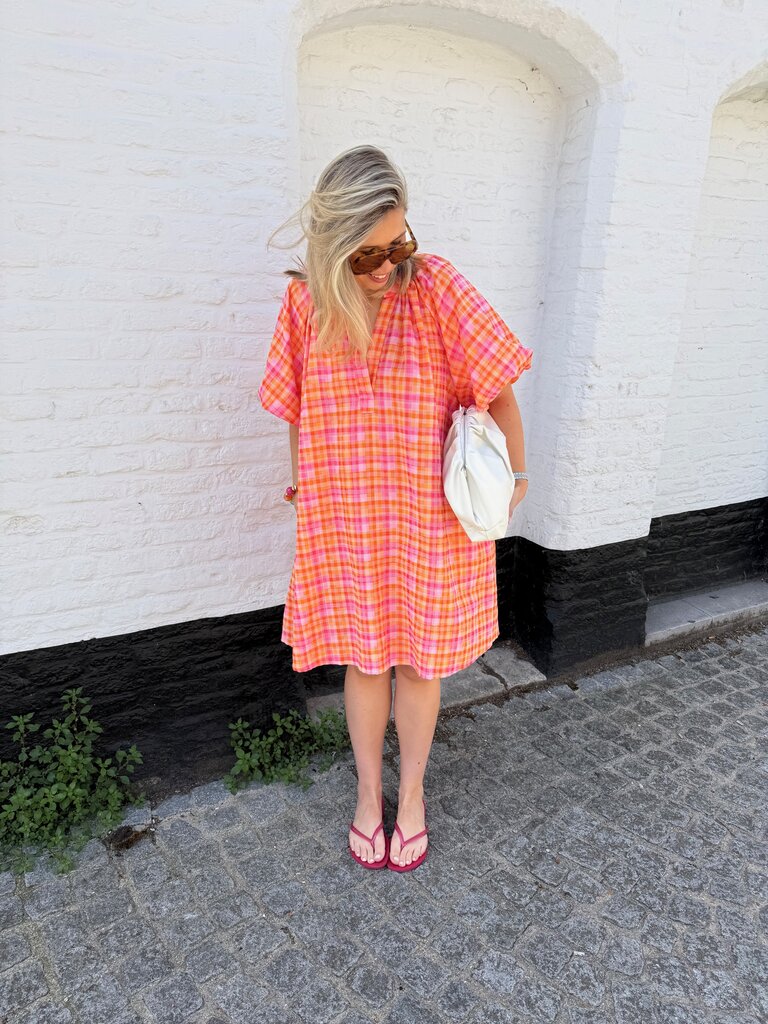 Summer dress pink/orange