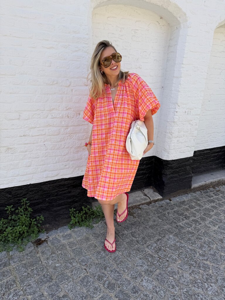 Summer dress pink/orange